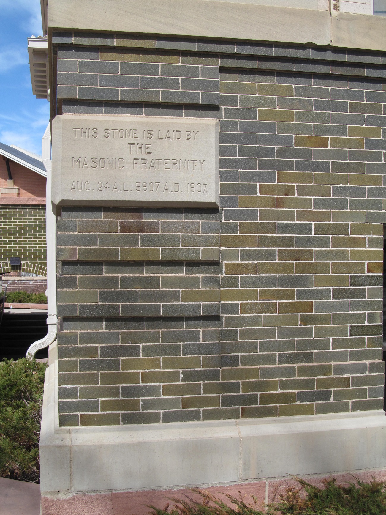 Arapahoe Courthouse Corner Stone and base Crony_ss