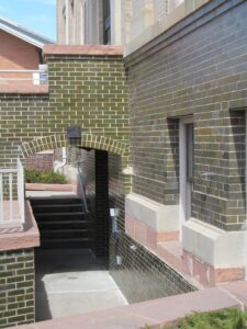 Arapahoe Courthouse West basement entrance Green Brick Crony_ss